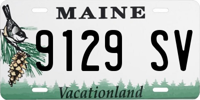 ME license plate 9129SV