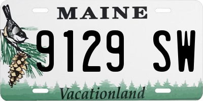 ME license plate 9129SW