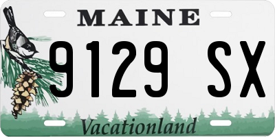 ME license plate 9129SX