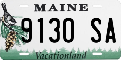 ME license plate 9130SA