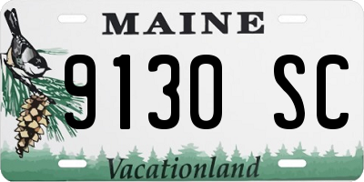 ME license plate 9130SC