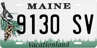 ME license plate 9130SV