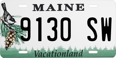 ME license plate 9130SW