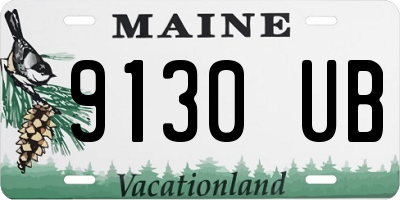 ME license plate 9130UB