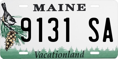 ME license plate 9131SA