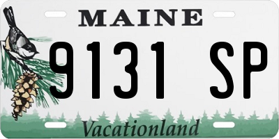 ME license plate 9131SP