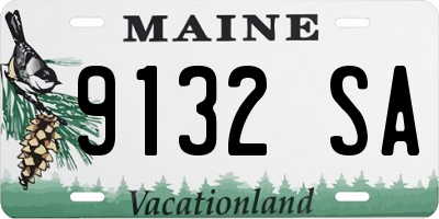 ME license plate 9132SA