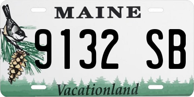 ME license plate 9132SB
