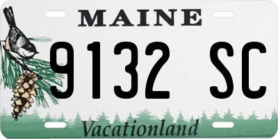 ME license plate 9132SC