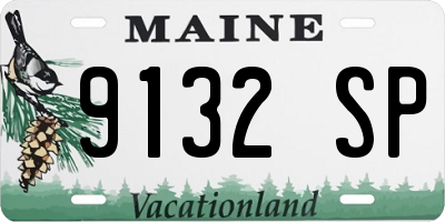 ME license plate 9132SP