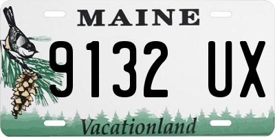 ME license plate 9132UX