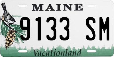 ME license plate 9133SM