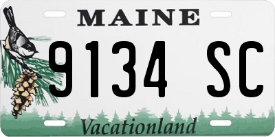 ME license plate 9134SC