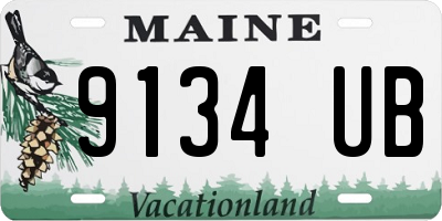 ME license plate 9134UB