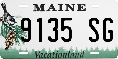 ME license plate 9135SG
