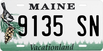 ME license plate 9135SN