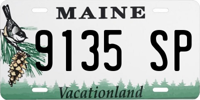 ME license plate 9135SP