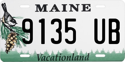 ME license plate 9135UB