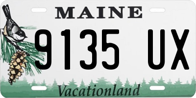 ME license plate 9135UX