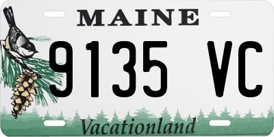 ME license plate 9135VC