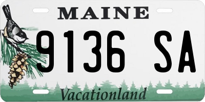 ME license plate 9136SA