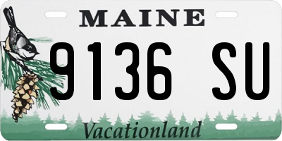ME license plate 9136SU