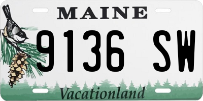 ME license plate 9136SW