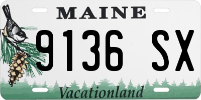 ME license plate 9136SX