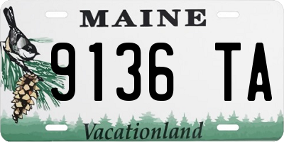 ME license plate 9136TA