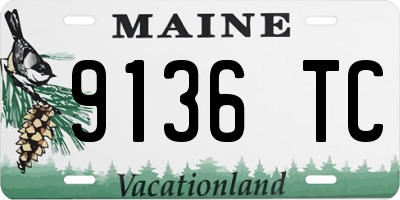 ME license plate 9136TC