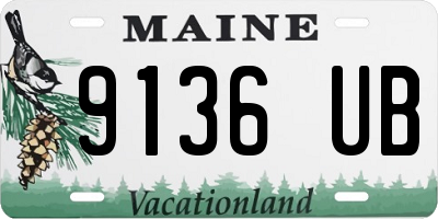 ME license plate 9136UB