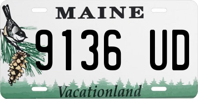 ME license plate 9136UD
