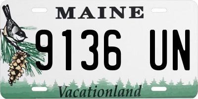 ME license plate 9136UN