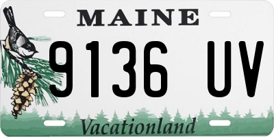 ME license plate 9136UV