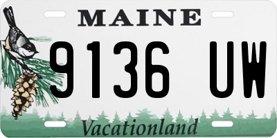 ME license plate 9136UW