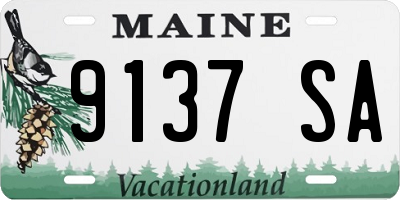 ME license plate 9137SA