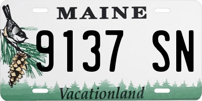 ME license plate 9137SN