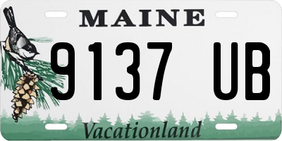 ME license plate 9137UB