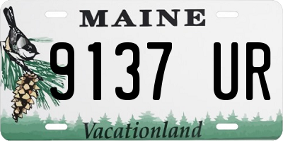 ME license plate 9137UR