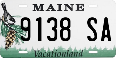 ME license plate 9138SA