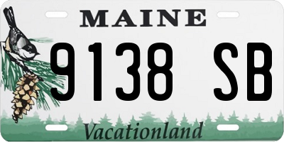 ME license plate 9138SB