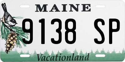 ME license plate 9138SP