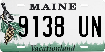 ME license plate 9138UN