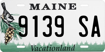 ME license plate 9139SA