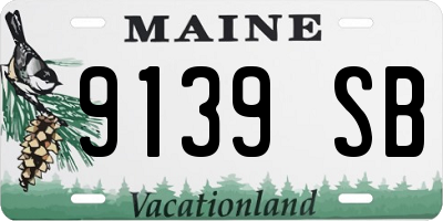 ME license plate 9139SB