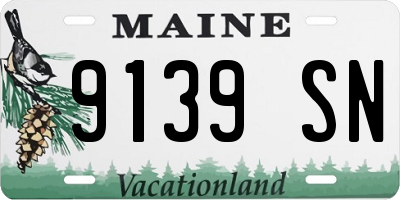 ME license plate 9139SN