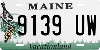 ME license plate 9139UW