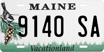 ME license plate 9140SA