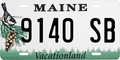 ME license plate 9140SB