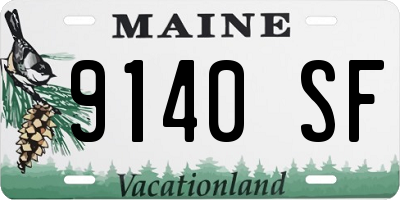 ME license plate 9140SF